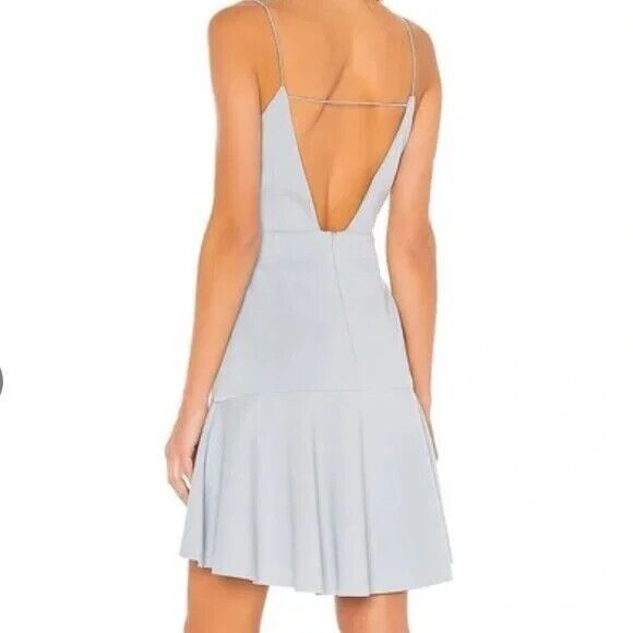 ELLIATT Spaghetti Strap Arch Ruffled Mini Dress in Baby Blue - Picture 5 of 15